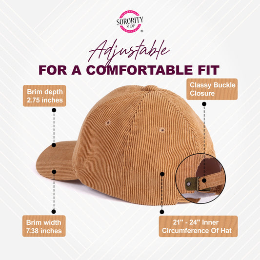 Alpha Xi Delta Baseball Hat - Embroidered AXD Logo Baseball Cap - Virginia Book Company