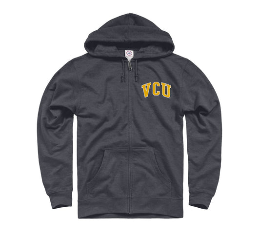 VCU Full Zip Hoodie in Charcoal