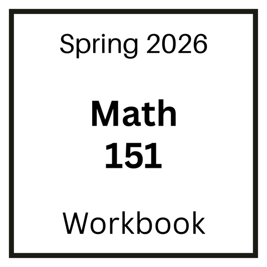 VCU MATH 151 Spring/ Summer 2026 Workbook