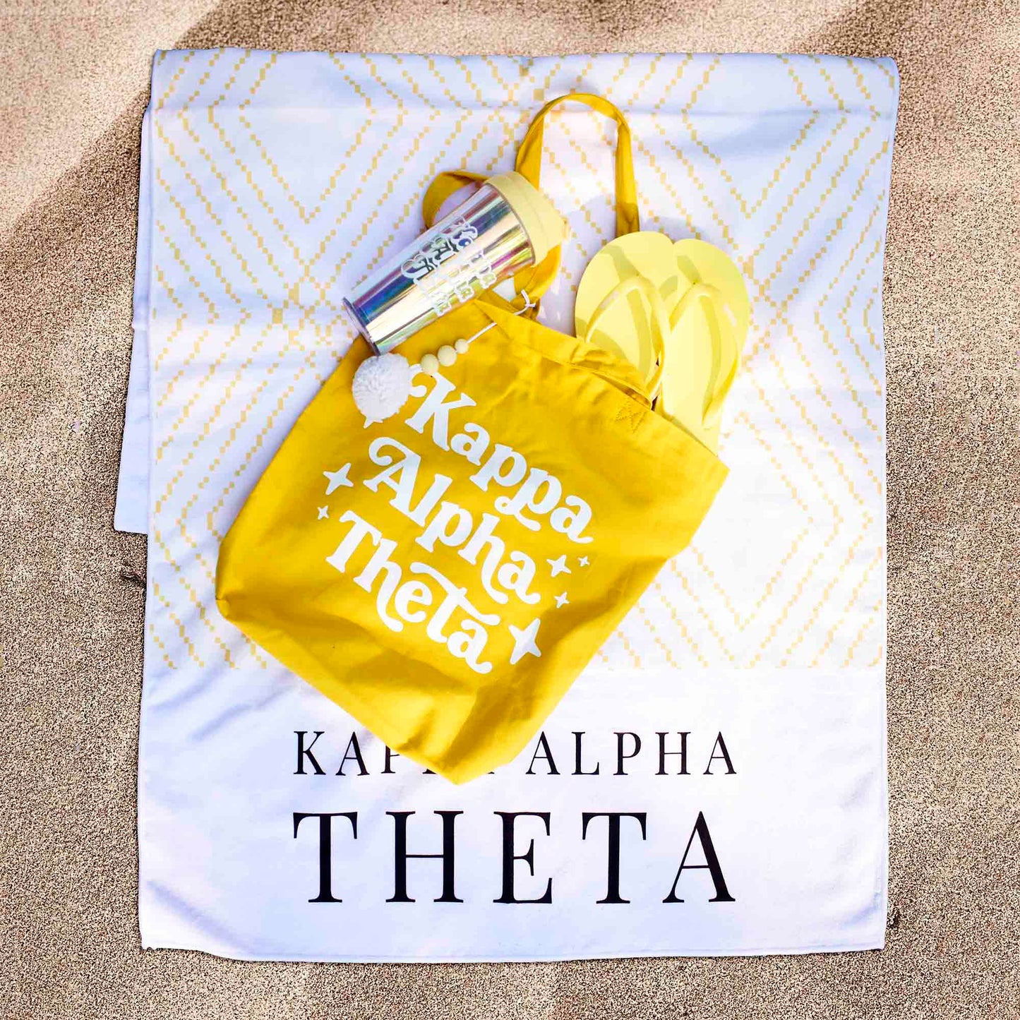 Alpha Phi Flip Flops, With Greek Letter Cutouts