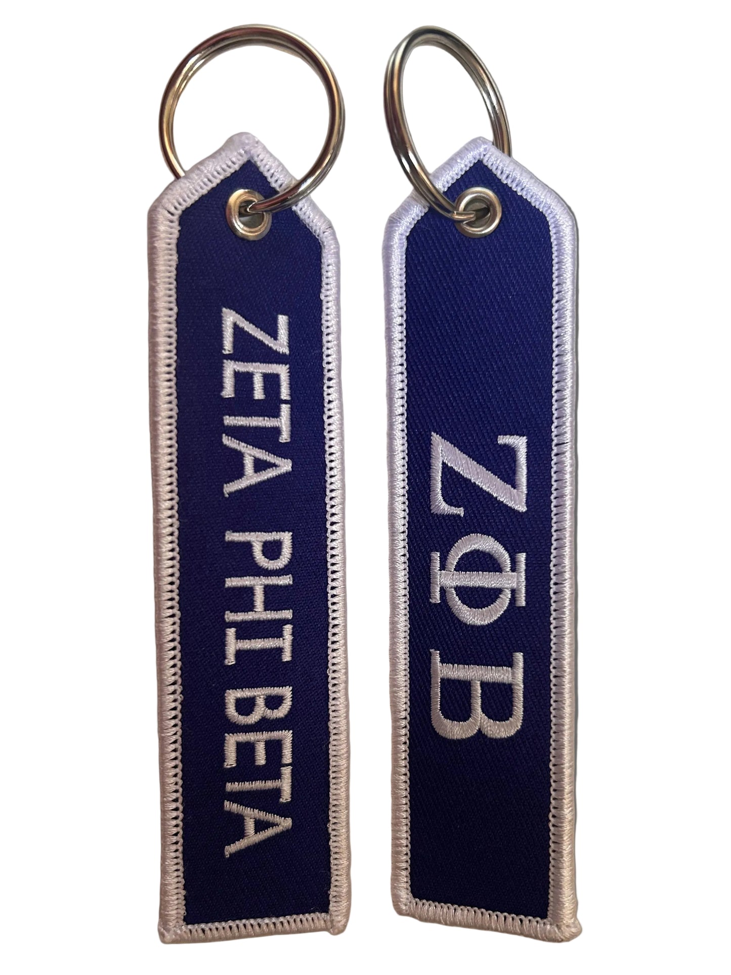 Zeta Phi Beta Embroidered Keychain