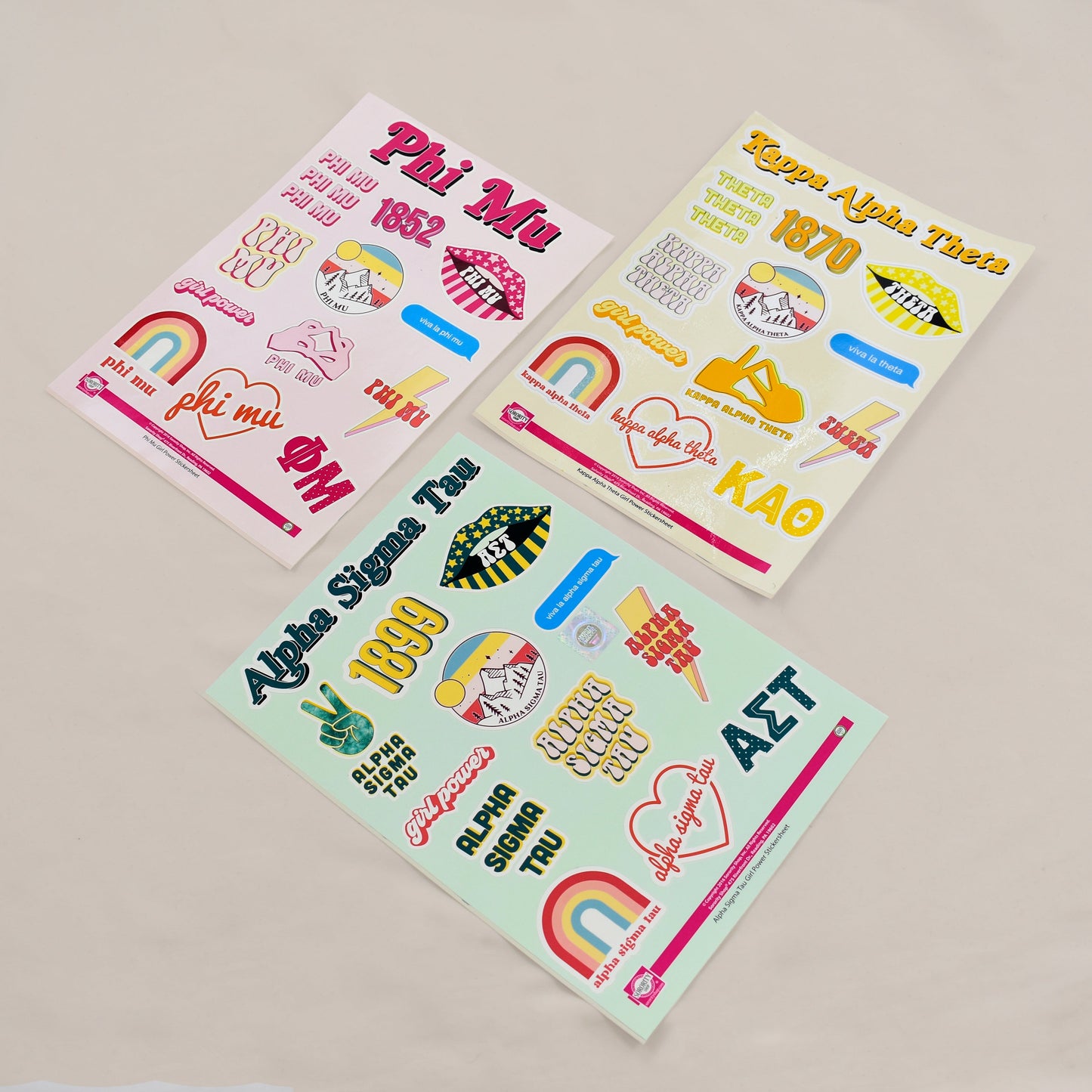 Alpha Sigma Tau Girl Power Sticker Sheet