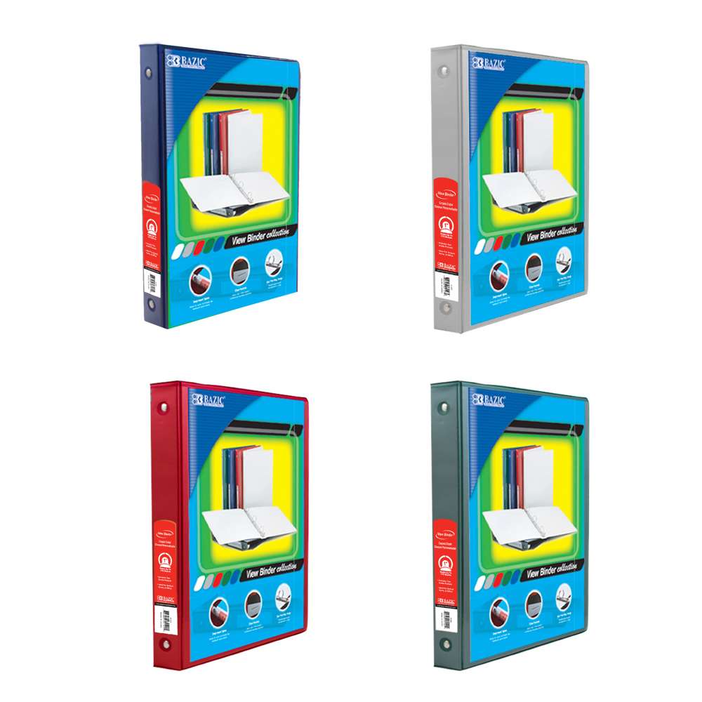 1" Red 3-Ring Binder w/ 2-Pockets