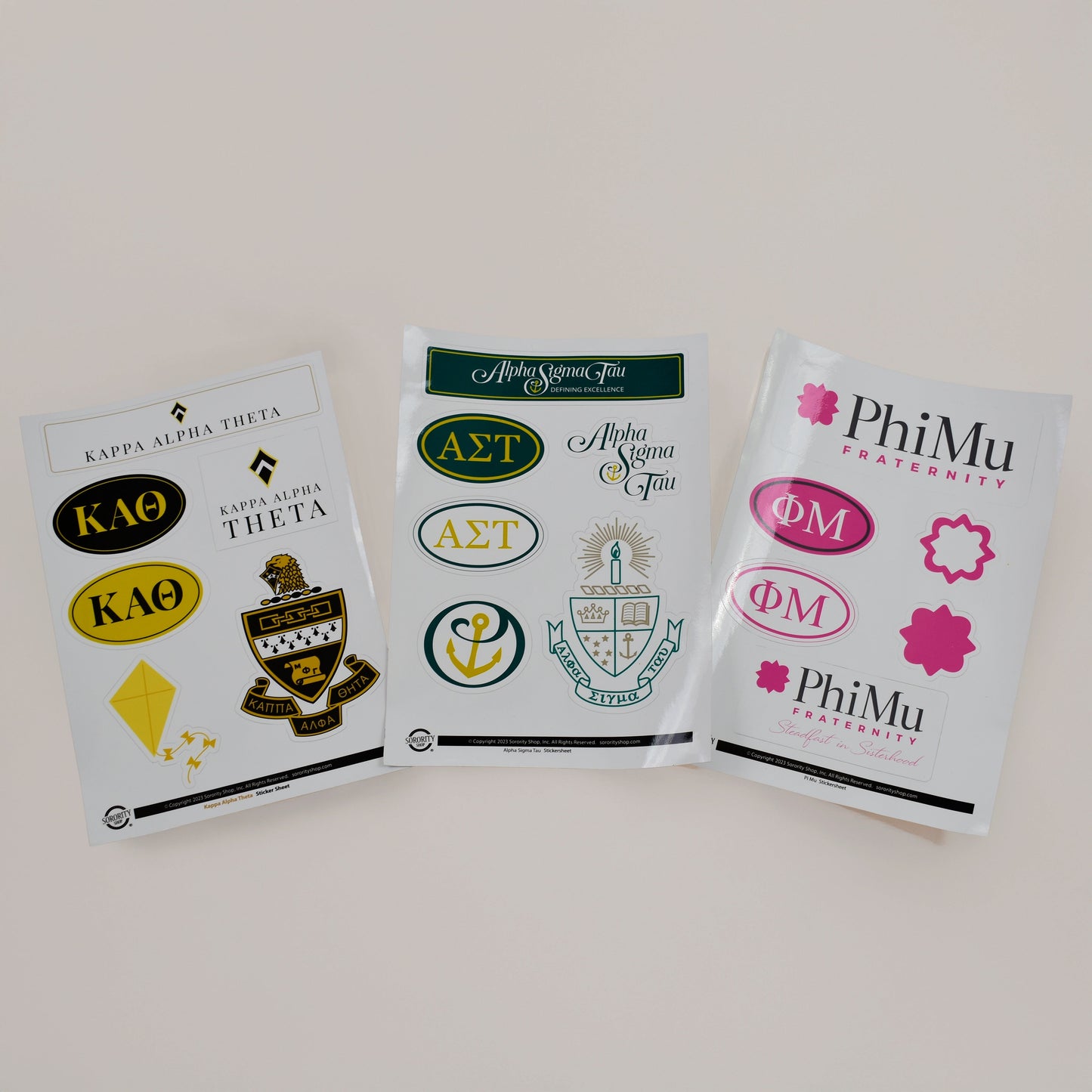 Mu Sigma Upsilon Sorority Sticker Sheet- Brand Focus