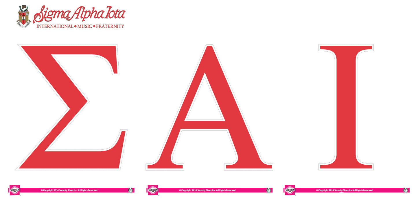 Sigma Alpha Iota <br> Jumbo Letter Decals
