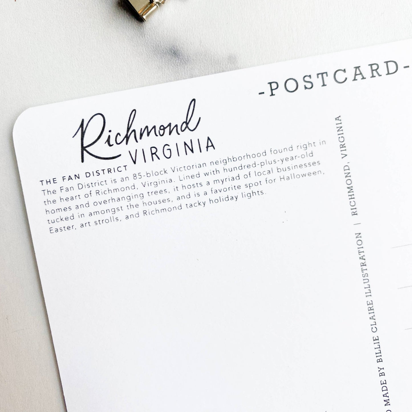 Postcard - Richmond, Virginia - The Fan District