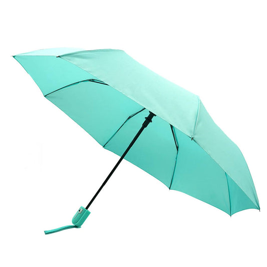 Auto Open Compact Solid Color Travel Umbrella