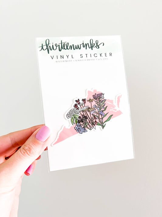 Virginia Wildflower Sticker