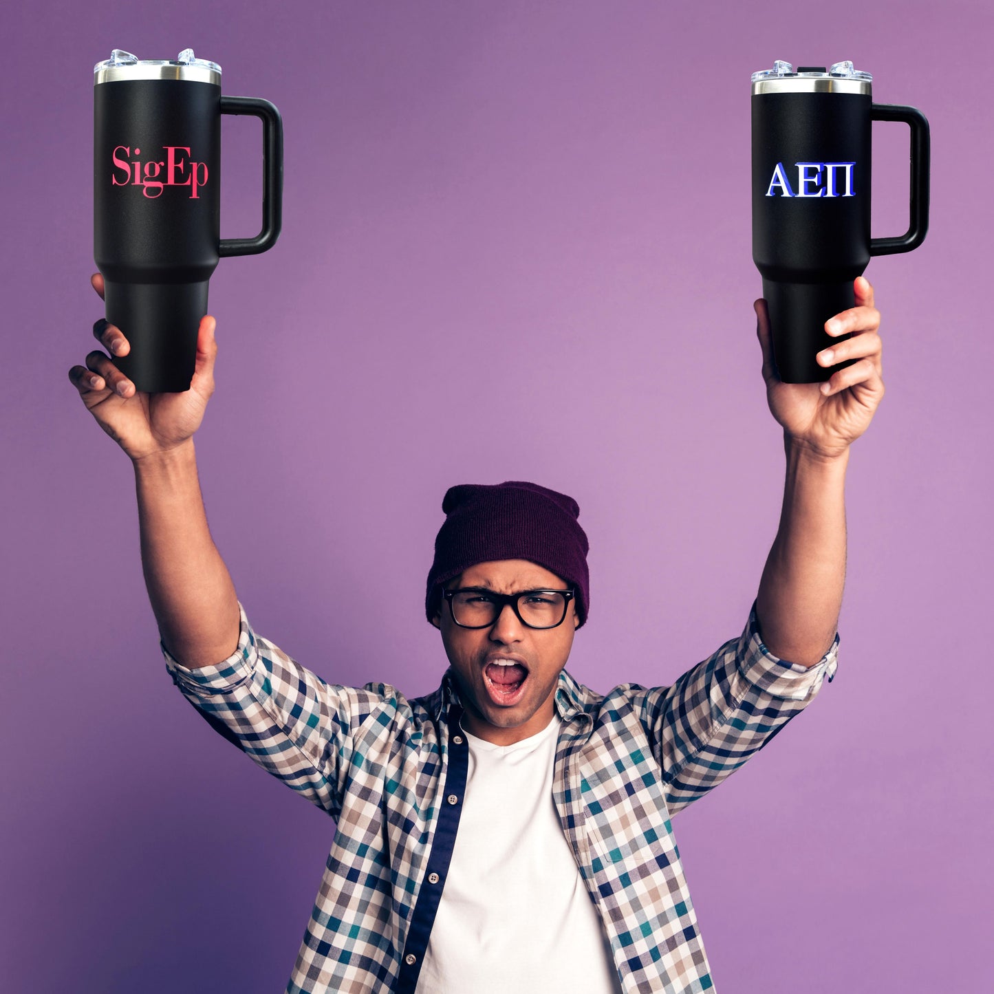 Lambda Chi Alpha Fraternity 40oz Stainless Steel Tumbler with Handle