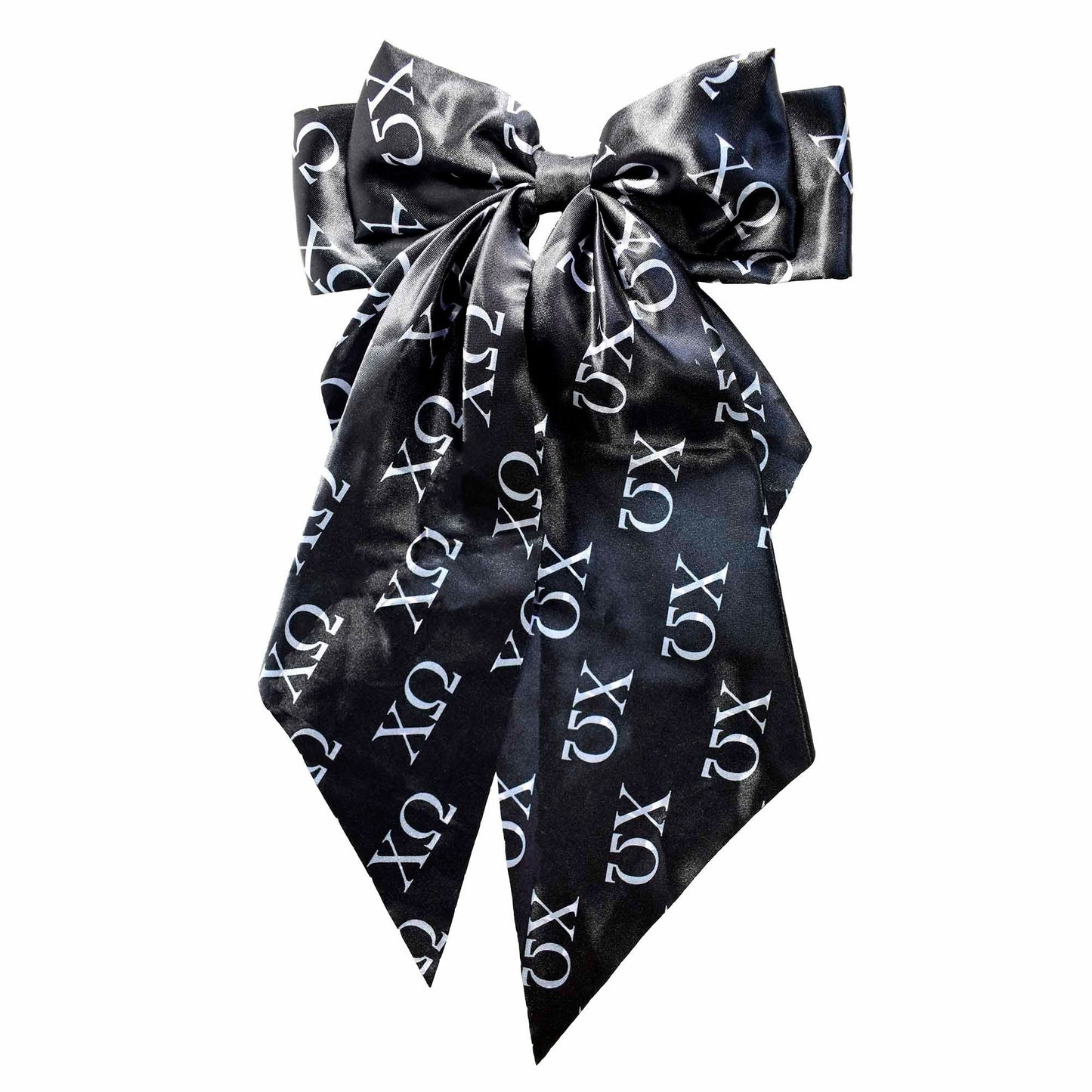 Chi Omega Greek Letters Hair Bow