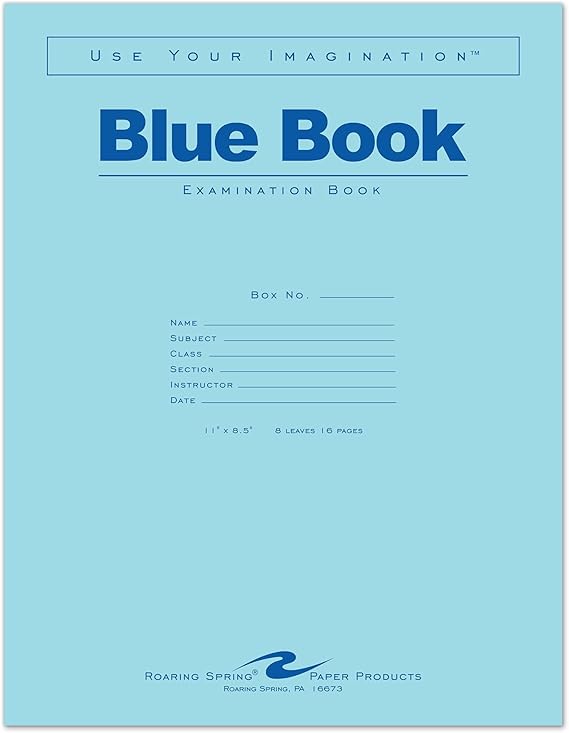 4 pack of Blue Books