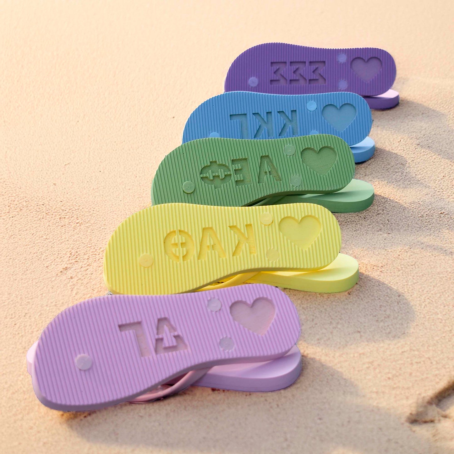 Alpha Phi Flip Flops, With Greek Letter Cutouts
