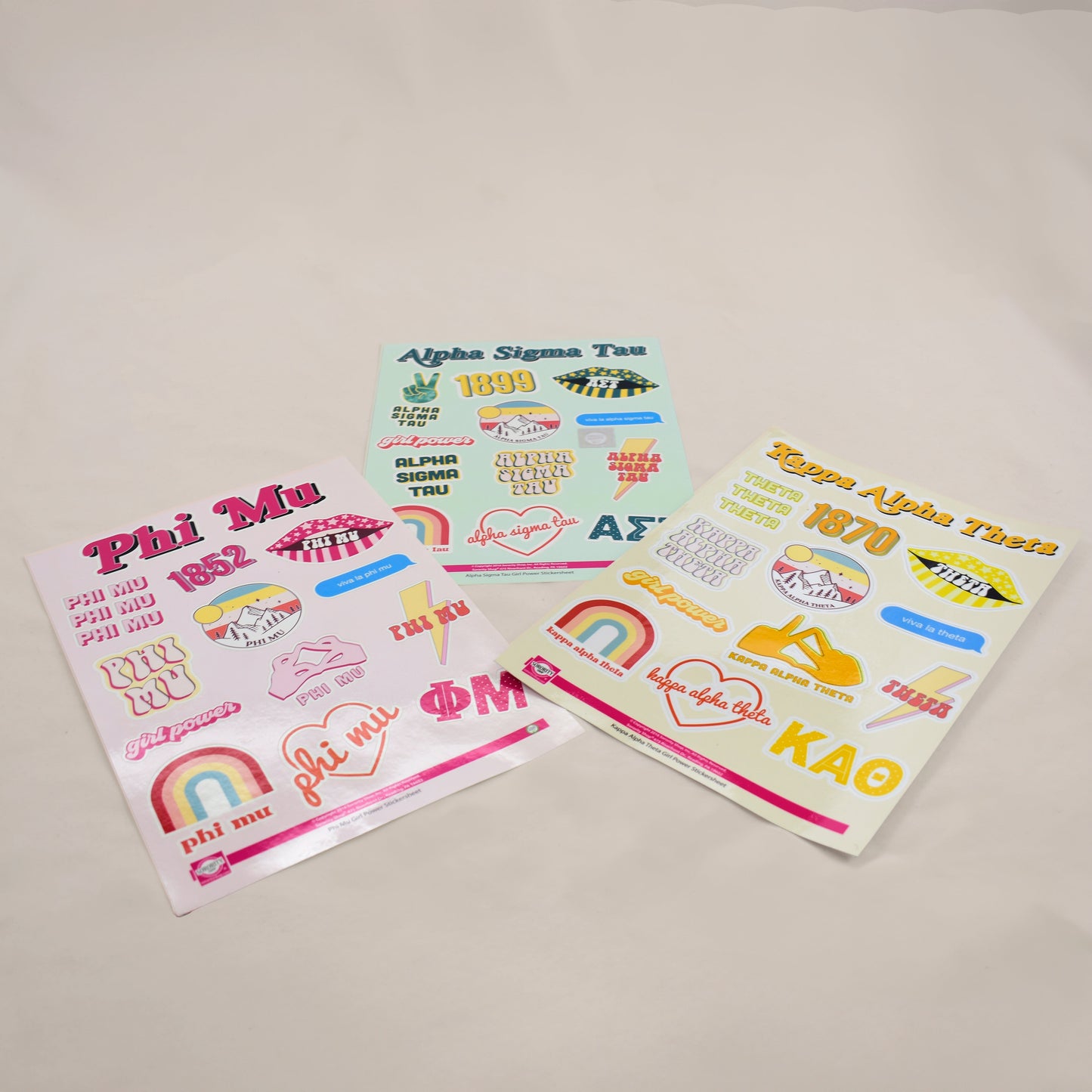 Phi Mu Girl Power Sticker Sheet