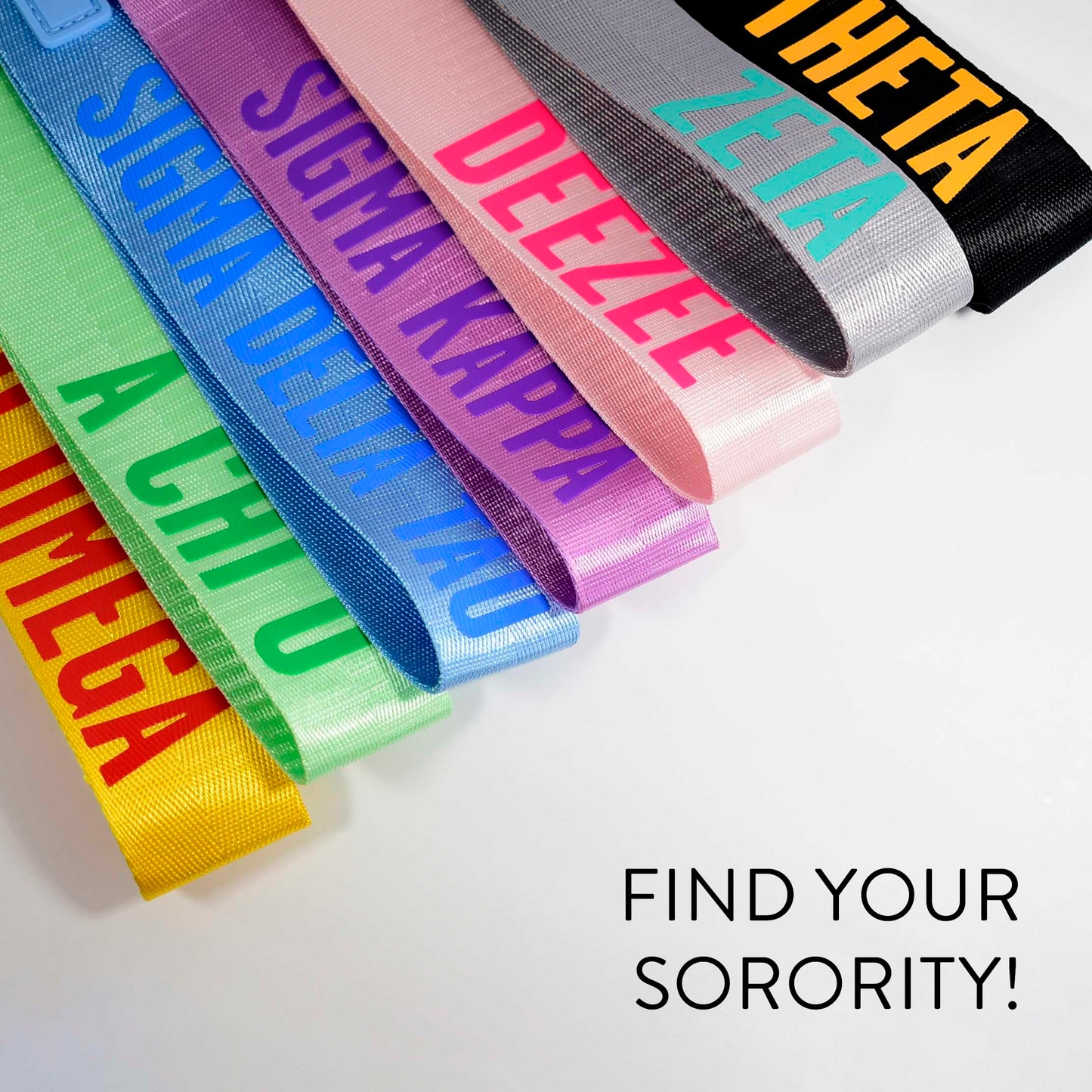 Theta Phi Alpha Keychain- Hands-Free Wristlet Lanyard Style