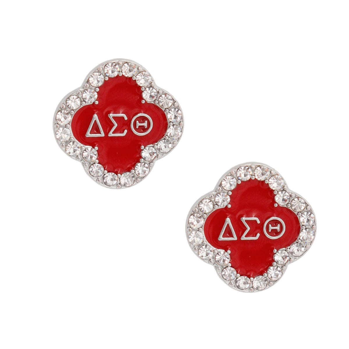 DST Delta Sigma Theta Red Sorority DST Studs