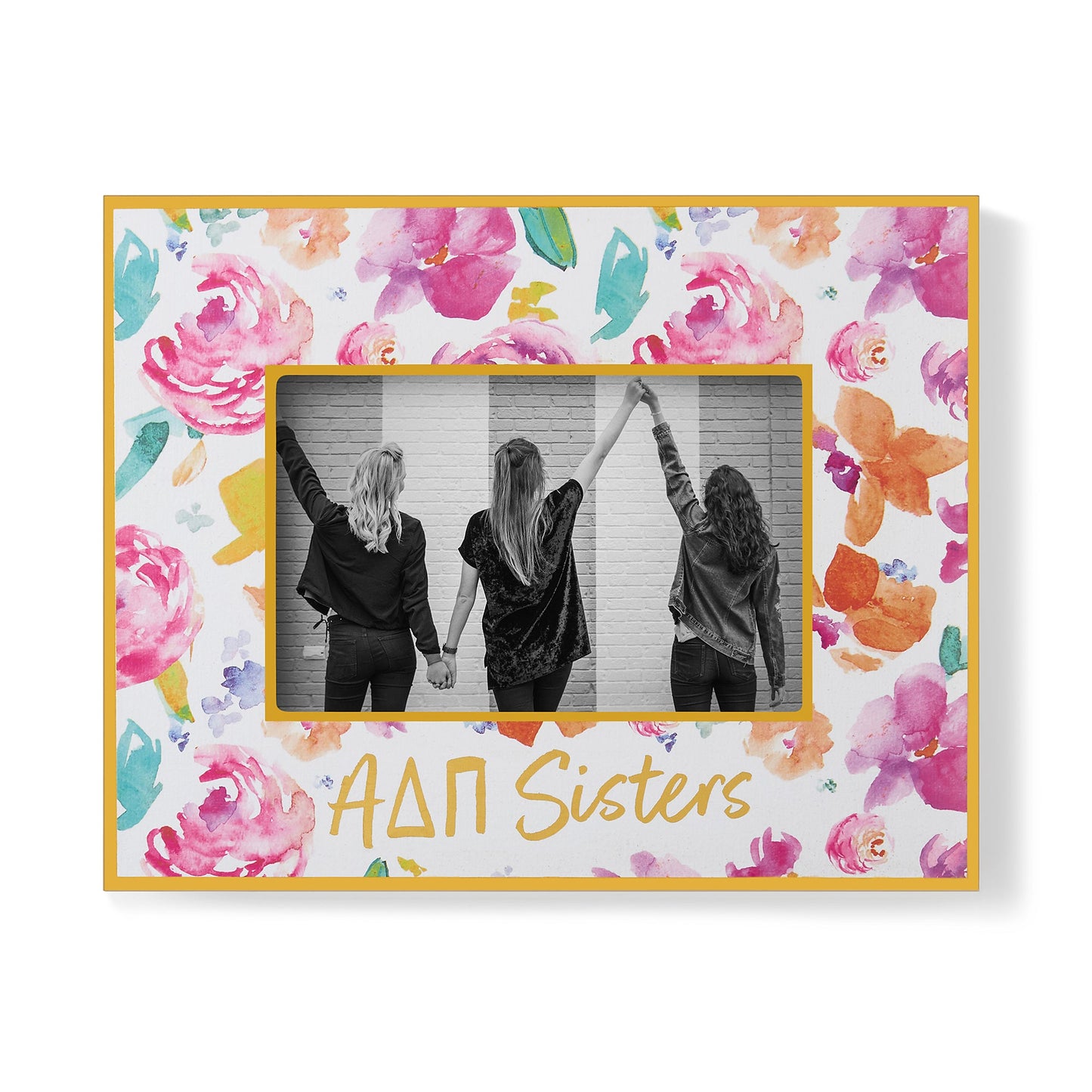 Alpha Delta Pi Picture Frame – Wooden Picture Frame for 4" X 6" Pictures