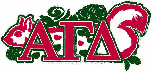 Alpha Gamma Delta 11.75 x 5.5 Laptop Skin/Wall Decal