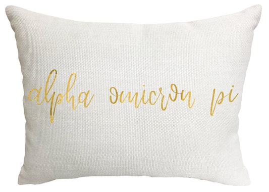 Alpha Omicron Pi Throw Pillow - Virginia Book Company