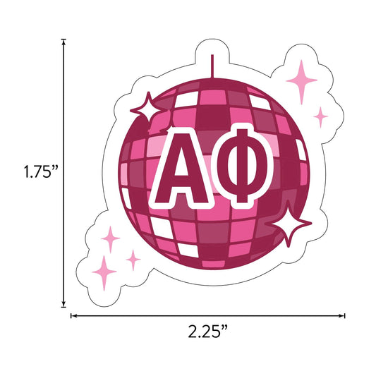 Alpha Phi Sticker Sheet - Western Disco Design