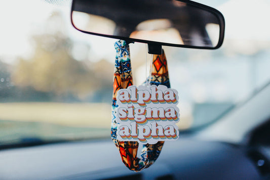 Alpha Sigma Alpha - Retro Air Freshener - Bubblegum Scented