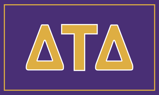 Delta Tau Delta Fraternity Greek Letters Flag, Two-Color Design