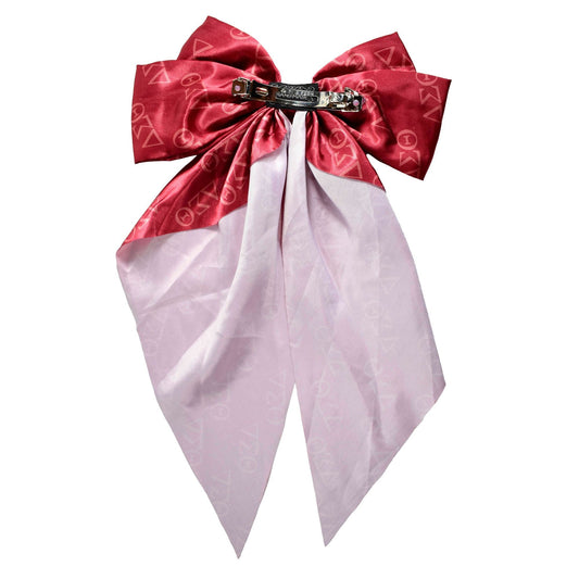 Delta Sigma Theta Greek Letters Hair Bow