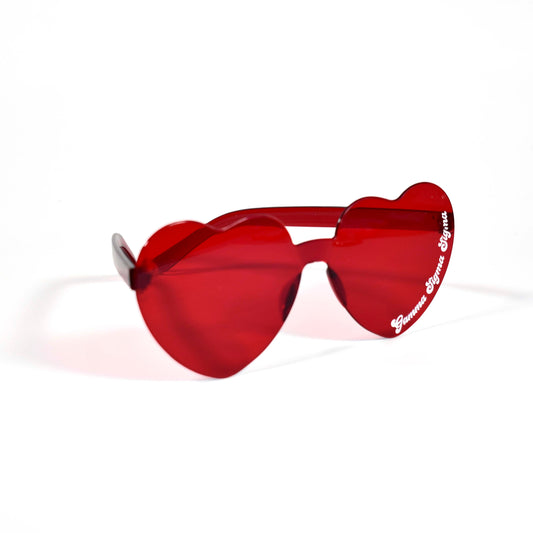 Gamma Sigma Sigma Sunglasses - Heart Shaped