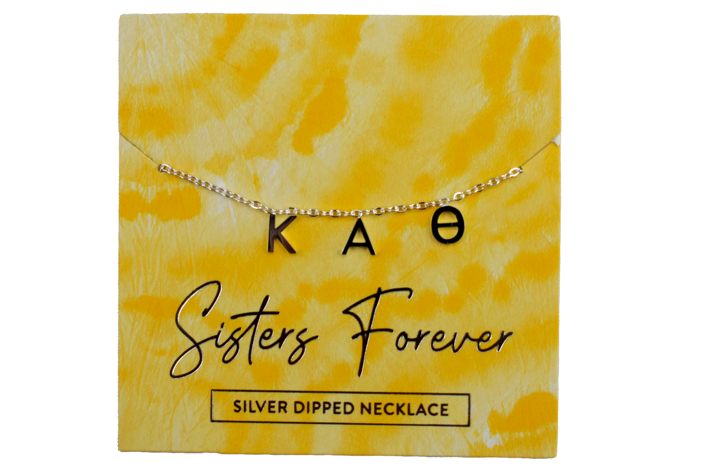 Kappa Alpha Theta Silver Greek Letters Necklace
