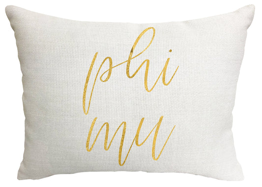 Phi Mu Throw Pillow - Virginia Book Company