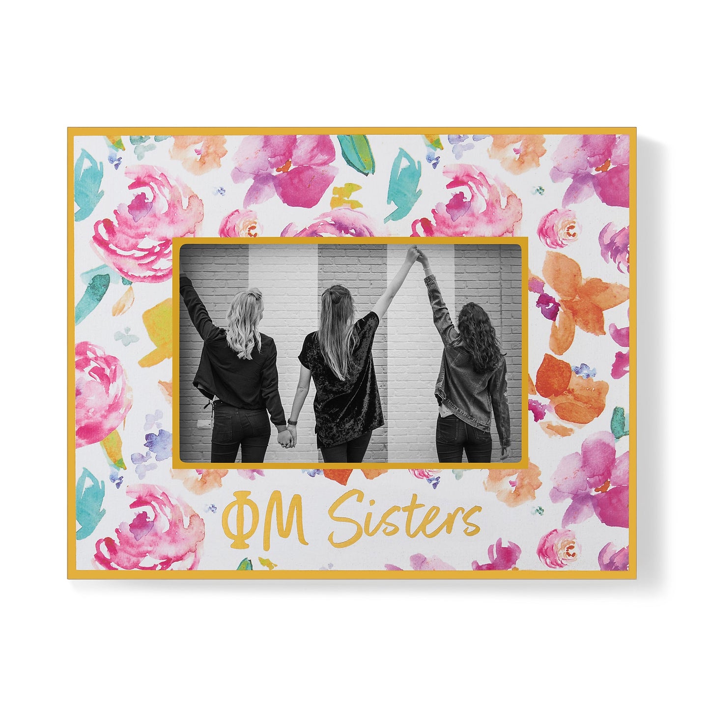 Phi MU Picture Frame – Wooden Picture Frame for 4" X 6" Pictures