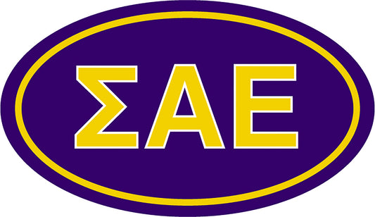 Sigma Alpha Epsilon Oval Fraternity Car Magnet Set of 2