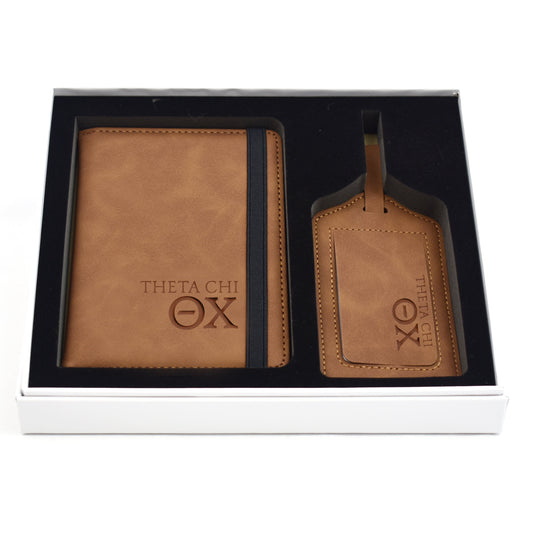 Theta Chi Passport Holder & Luggage Tag Travel Gift Set