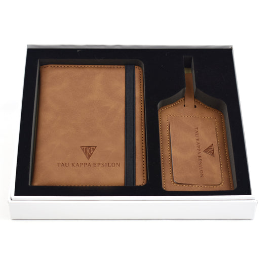 Tau Kappa Epsilon Passport Holder & Luggage Tag Travel Gift Set
