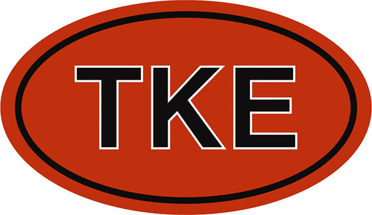 Tau Kappa Epsilon Oval Fraternity Car Magnet Set of 2