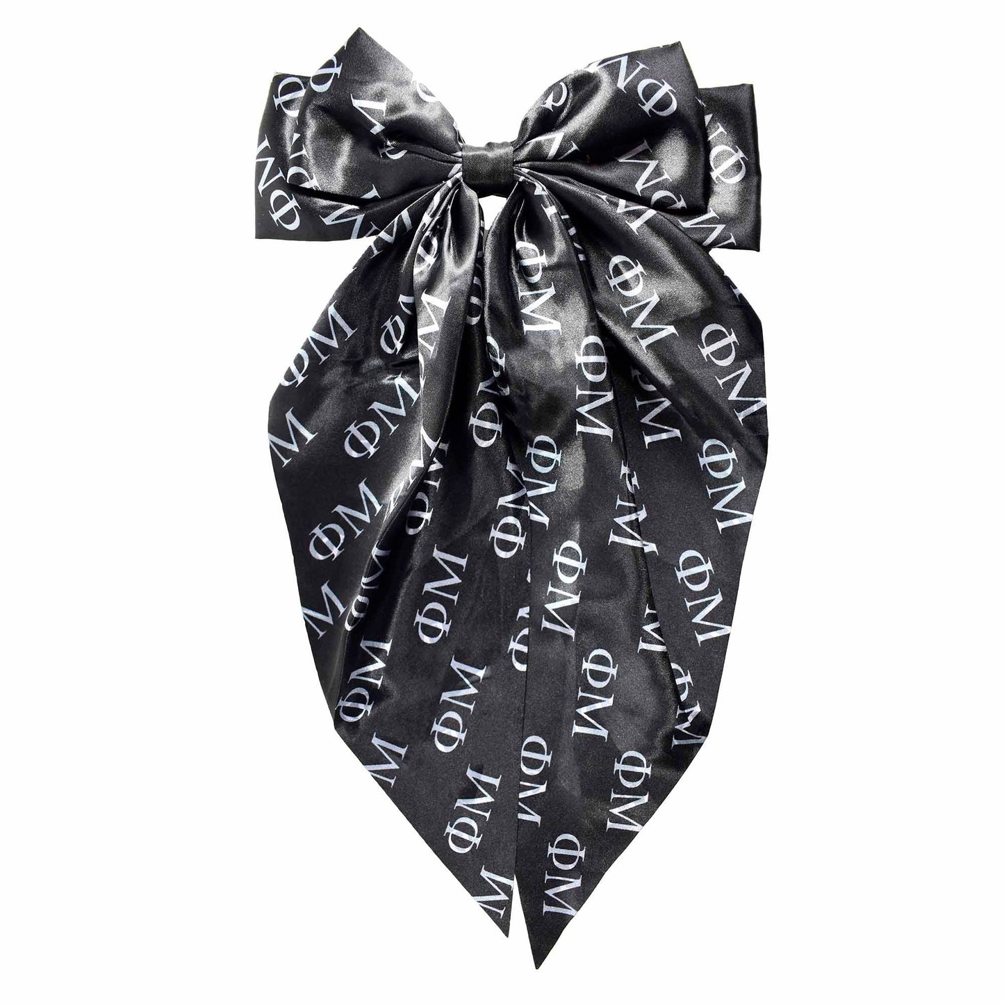 Phi Mu Greek Letters Hair Bow