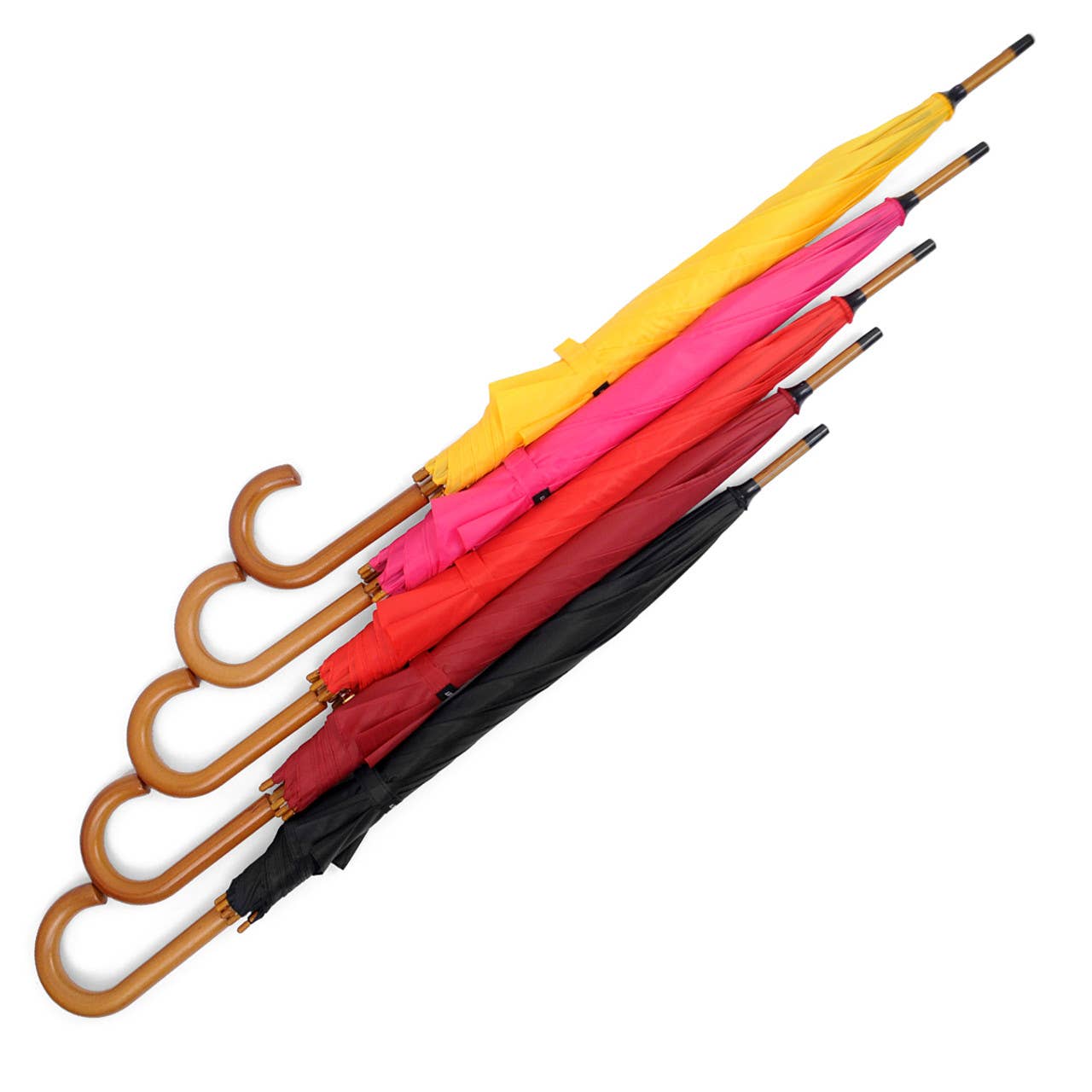 Wooden Auto-Open Umbrella with Metal Frame -UL1704