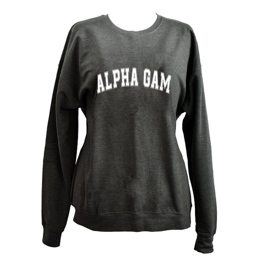 Alpha Gamma Delta Sweatshirt- Crewneck Varsity Letters Design
