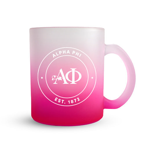 Alpha Phi Mug - Ombre Glass