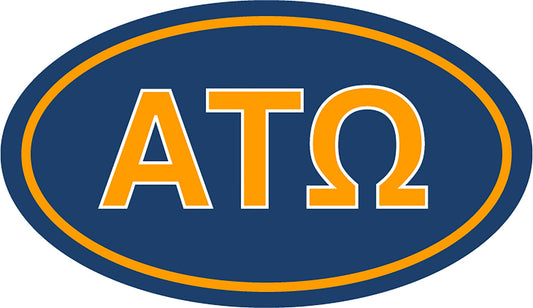 Alpha Tau Omega Oval Fraternity Car Magnet Set of 2