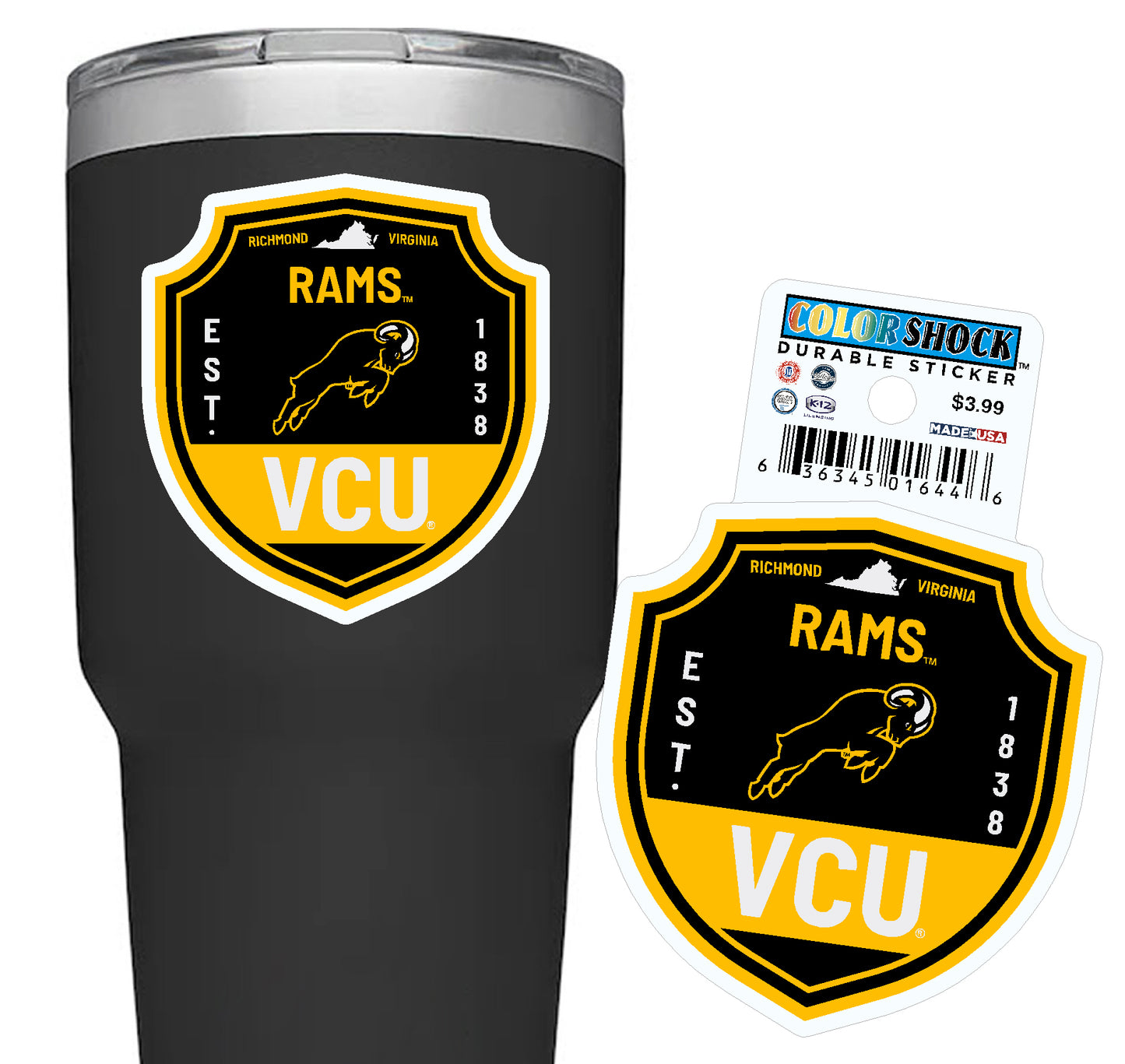 VCU Badge Durable Sticker