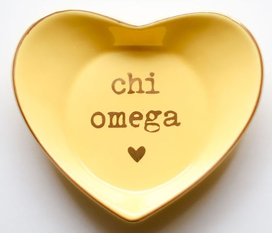 Chi Omega Ceramic Ring Dish