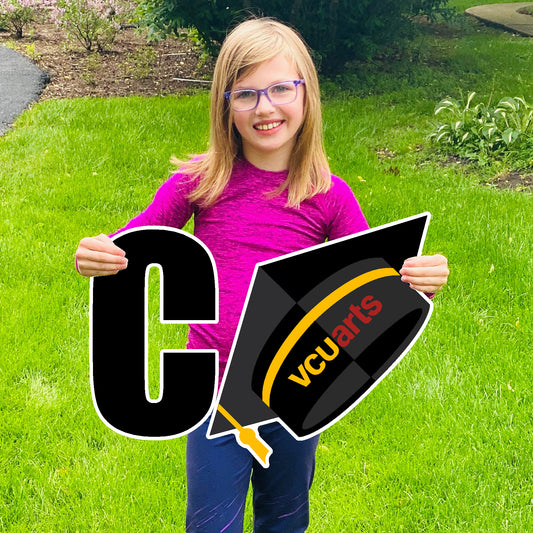 VCUarts Graduation Cap Congrats! Lawn Display- online only