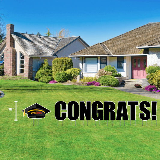 VCUarts Graduation Cap Congrats! Lawn Display- online only