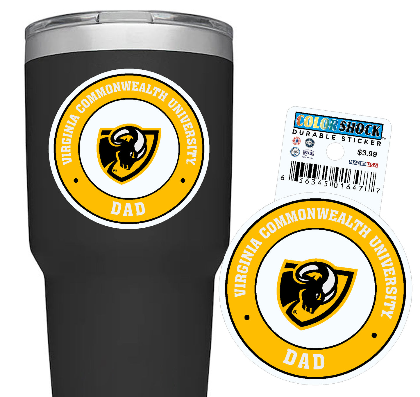 VCU Dad Durable Sticker