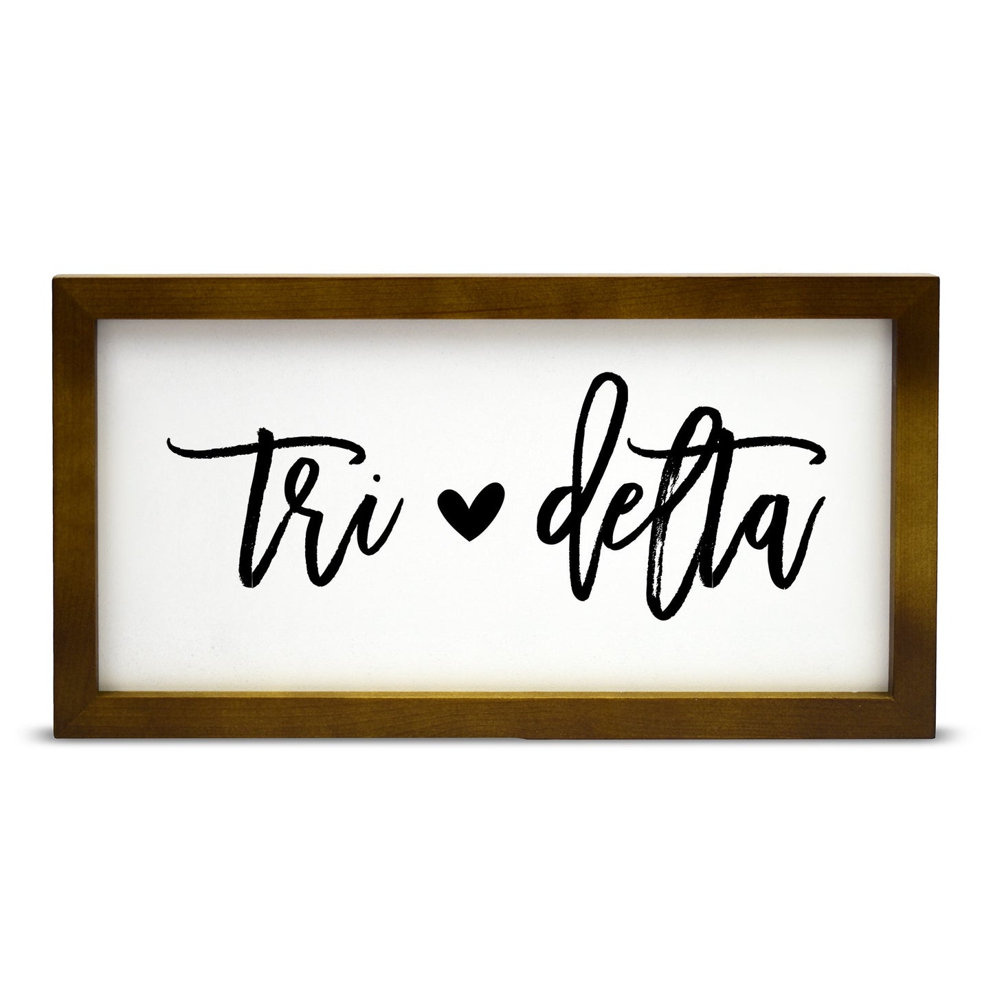 Delta Delta Delta Script Wooden Sign
