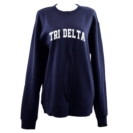 Delta Delta Delta Sweatshirt- Crewneck Varsity Letters Design