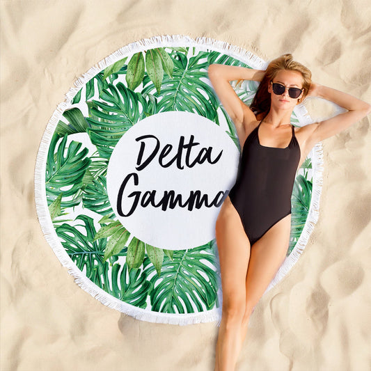 Delta Gamma Palm Leaf Fringe Towel Blanket