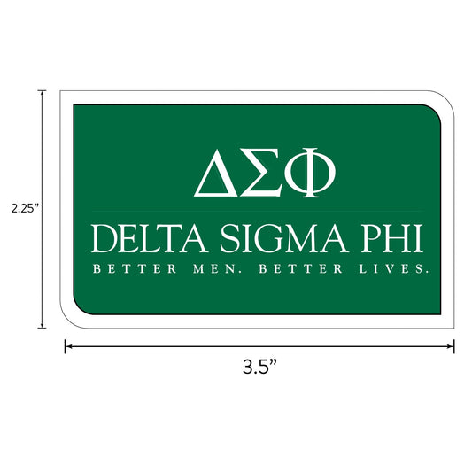 Delta Sigma Phi Fraternity Sticker Sheet- Brand Focus