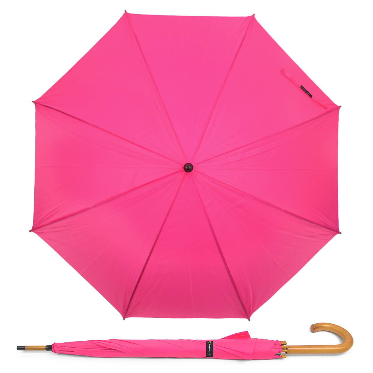 Wooden Auto-Open Umbrella with Metal Frame -UL1704
