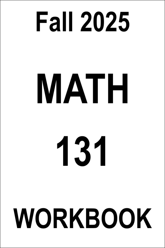 VCU MATH 131 Fall 2025 Workbook